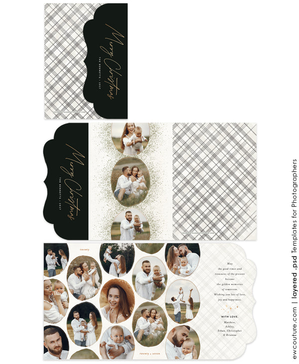 A Year Well Lived Luxe Folded 5x7 Photo Card Template