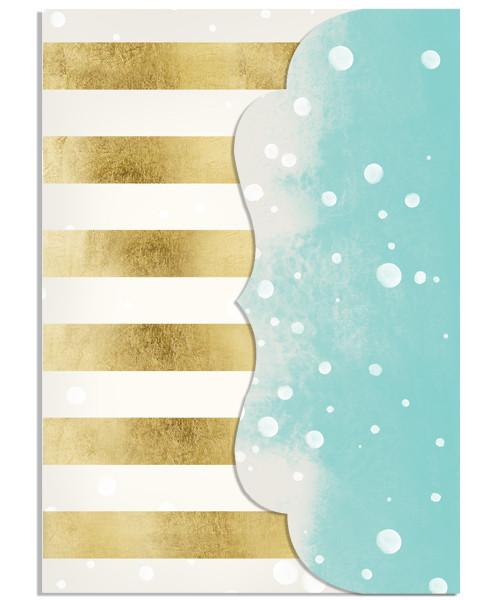 Glam Stripes 5x7 Side Folded Luxe Card