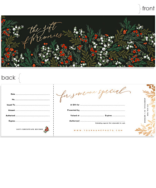 Berry Fields 12x4 Perforated Flat Card - Miller's Lab Gift Cerificate