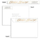 Golden Christmas Blessings 7x5 Flat Card, Address Label and Circle Sticker