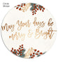 A Merry Bright 7x5 Flat Card, Address Label and Circle Sticker