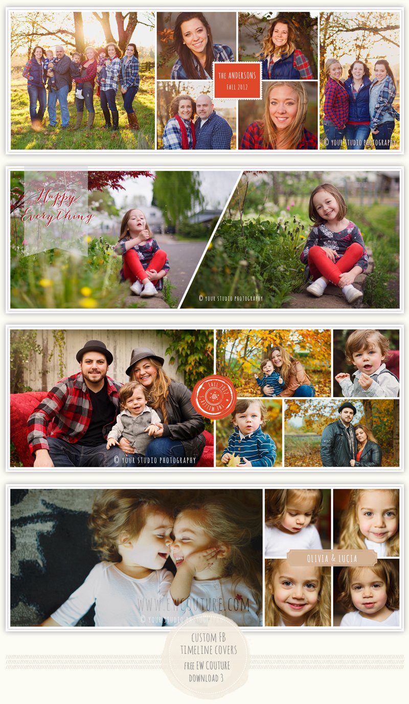 Free Custom Christmas Timeline Covers – EW Couture Collection