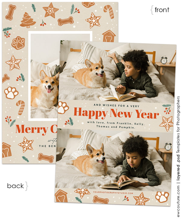 Best Dog Cookies 7x5 Flat Photo Card Template