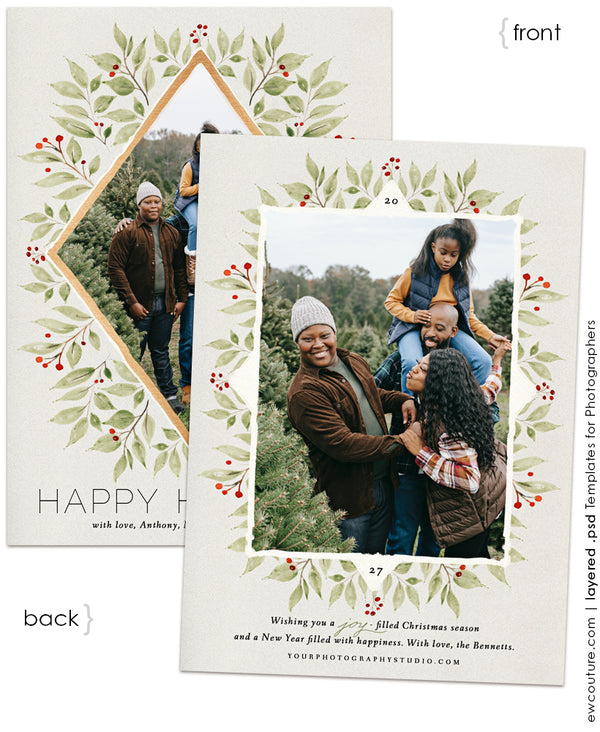 Cozy Winter 5x7 Flat Photo Card Template