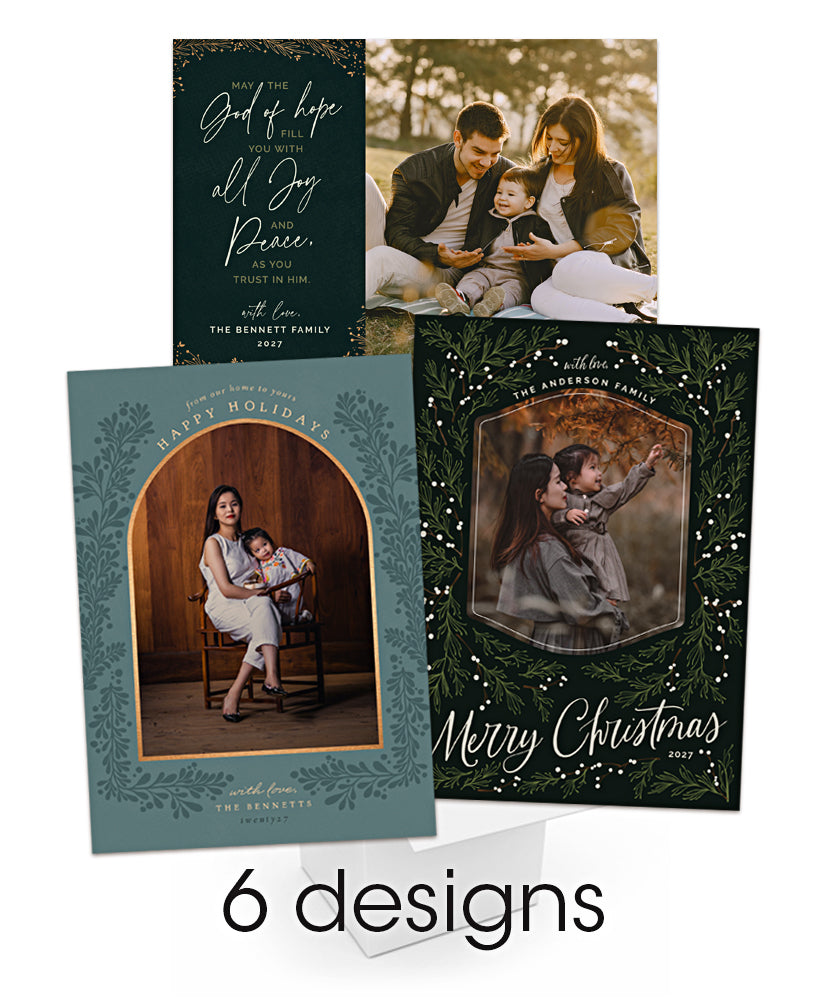Delicate Boughs - Elegant Photo Christmas Card Templates – EW Couture  Collection