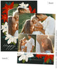 Poinsettia Wreath 7x5 Flat Photo Card Template