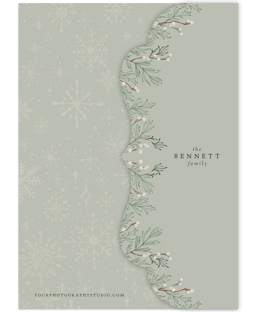 StoryBook Christmas Luxe Folded 5x7 Photo Card Template