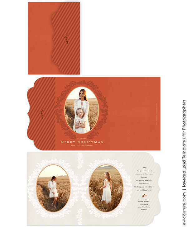 Treasured Memories Luxe Folded 5x7 Photo Card Template