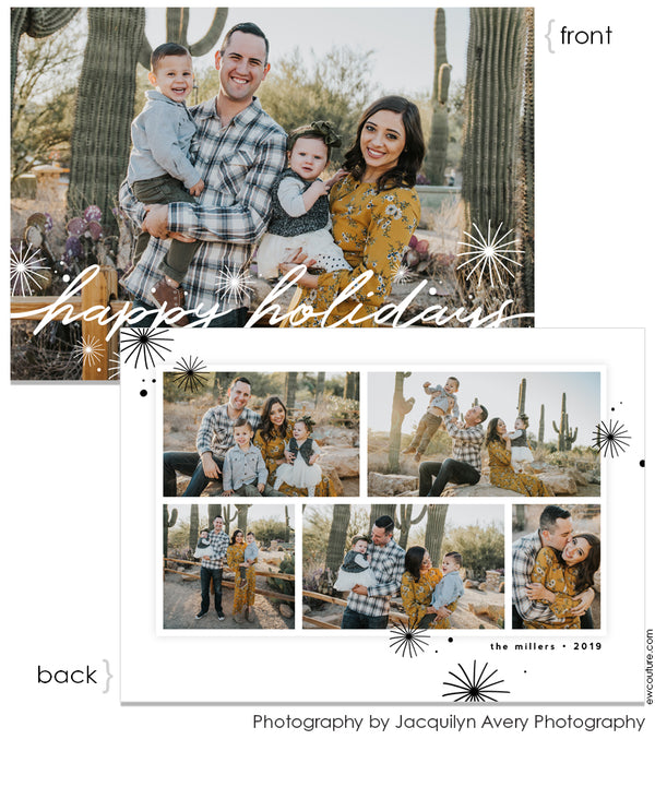 Tidings of Peace & Joy Overlay Card One 5x7 Flat Card - Personalized Foil Friendly