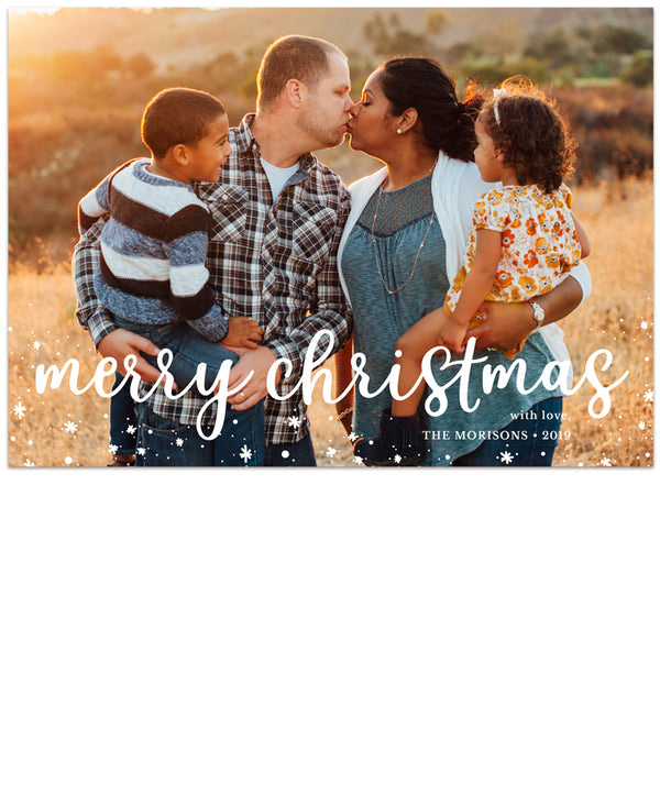 Tidings of Peace & Joy Overlay Card Two 5x7 Flat Card - Personalized Foil Friendly