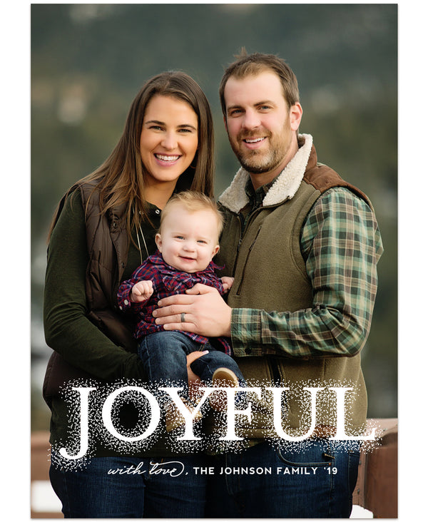 Tidings of Peace & Joy Overlay Card Three 5x7 Flat Card - Personalized Foil Friendly