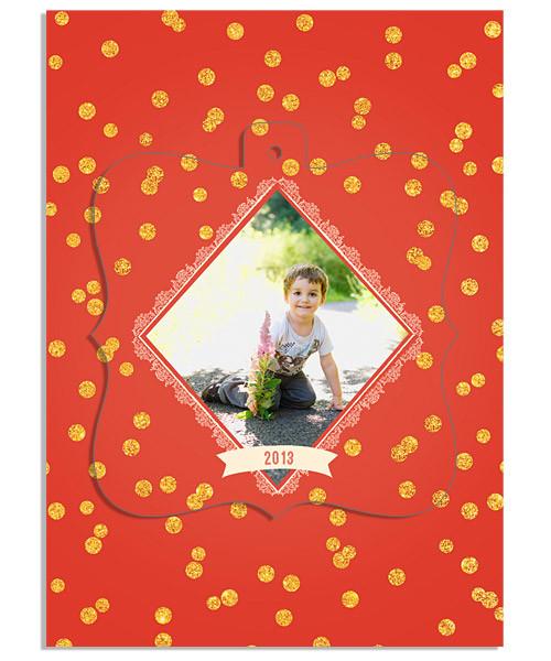 Gold Confetti Ornate Luxe Pop Card