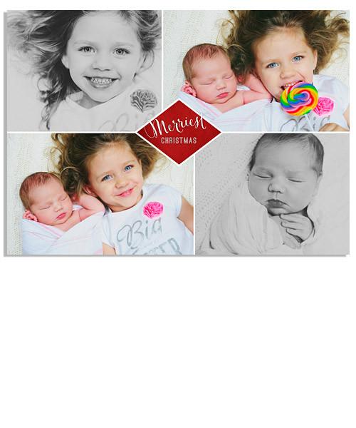 Ruby Chevron 7x5 Flat Card