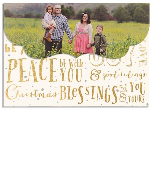 Christmas Blessings 7x5 Top Folded Luxe Card