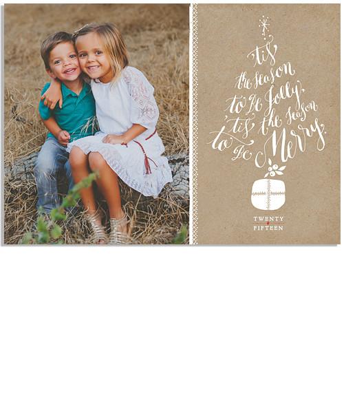 Hand Lettered Tree 7x5 Flat Card