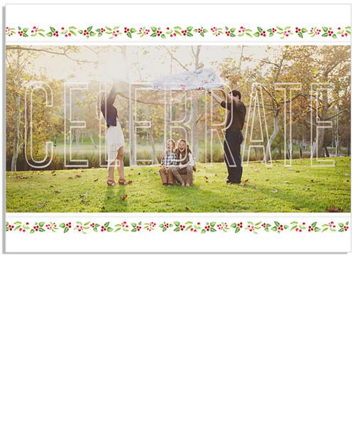 Joyful 7x5 Celebrate Outline FOIL PRESS Card