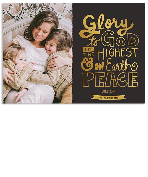 Christmas Joy 7x5 Luke FOIL PRESS Card