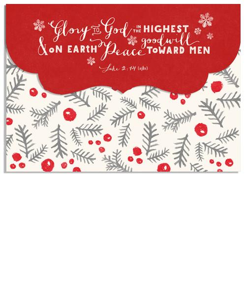 Peace and Goodwill 7x5 Top Folded Luxe Card