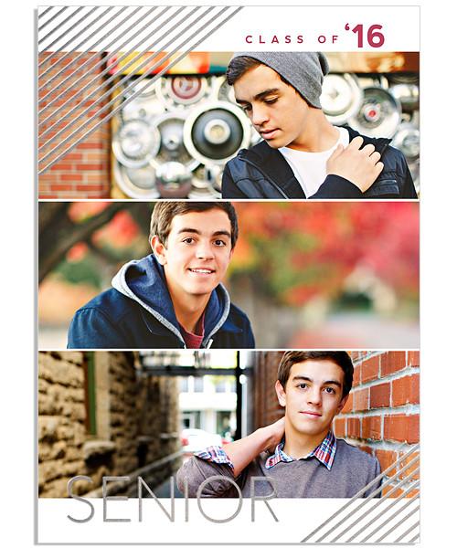 Poster Child 5x7 Senior Lines FOIL PRESS Card