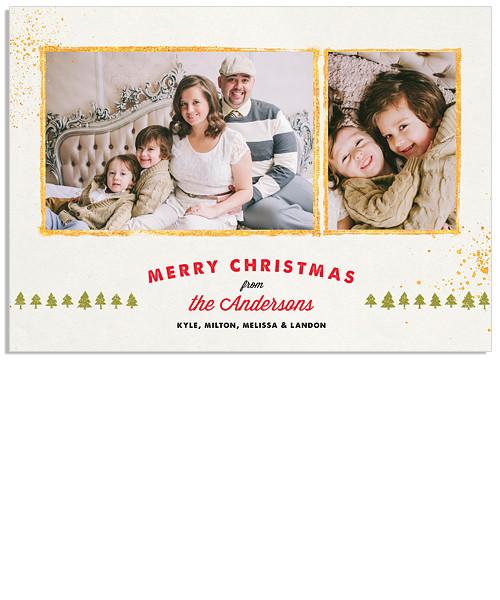 Snowy Trees 7x5 Flat Card