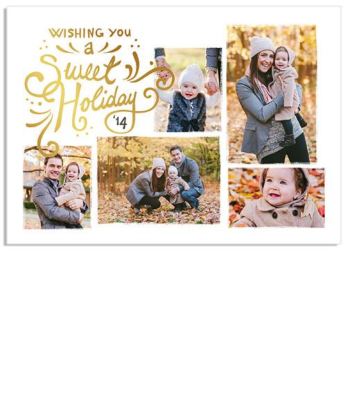 Sparkly Delight 7x5 Sweet Holiday FOIL PRESS Card