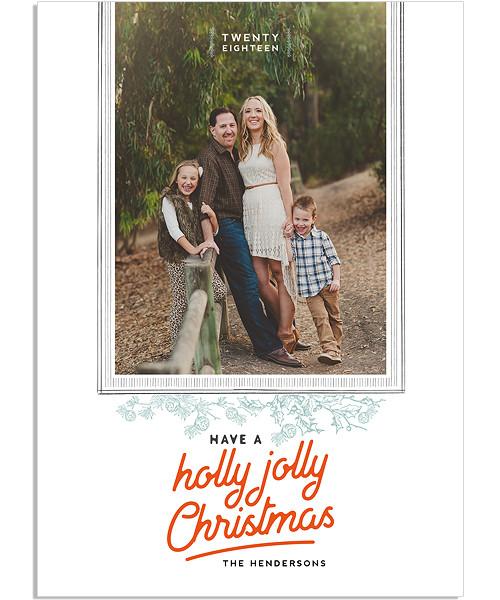 Joy Year in Review 5x7 Flat and Groove Luxe Card with Address Label