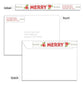 Merry Label 5x7 Flat Card and Address Label