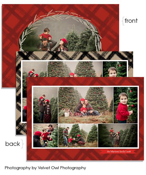 Brush Strokes 7x5 Blooming Circlet FOIL PRESS Card