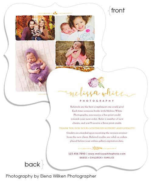 Minis Marketing Client Referral Program 5x5 Ornate Luxe Card with Envelope Liner