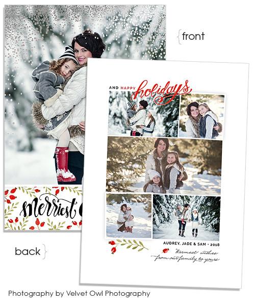 Photo Collage 5x7 Falling Mist FOIL PRESS Card