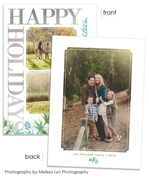 Branches 5x7 Holiday Cheer Vertical FOIL PRESS Card
