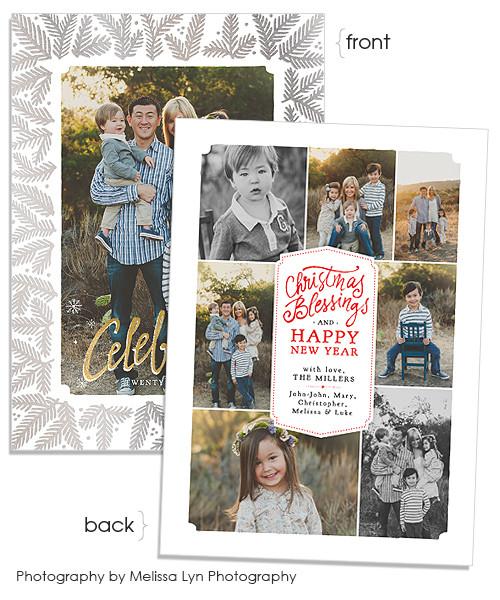Celebration 5x7 Pine Border FOIL PRESS Card