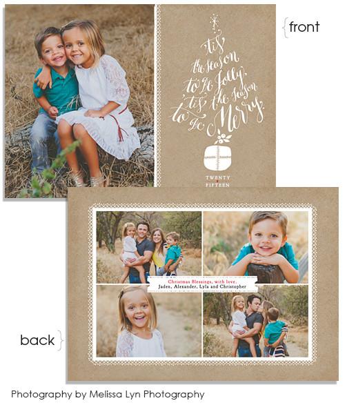 Hand Lettered Tree 7x5 Flat Card