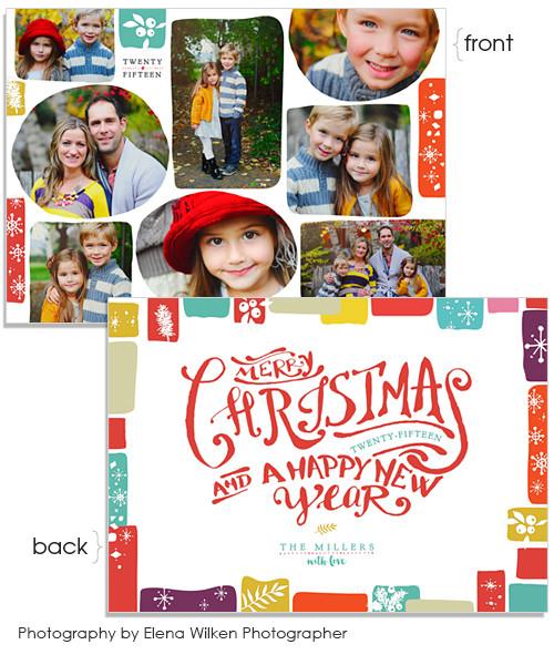 Holiday Wishes Blocks 7x5 Flat Card