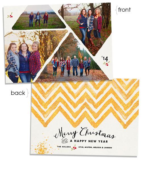 Painted Chevron 7x5 Flat Card