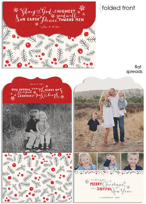 Peace and Goodwill 7x5 Top Folded Luxe Card