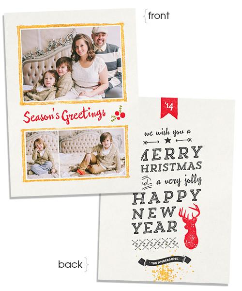 Season's Greetings 5x7 Flat Card