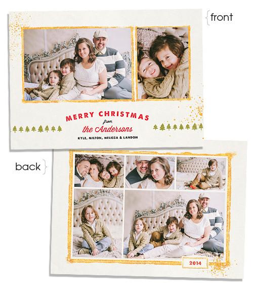 Snowy Trees 7x5 Flat Card