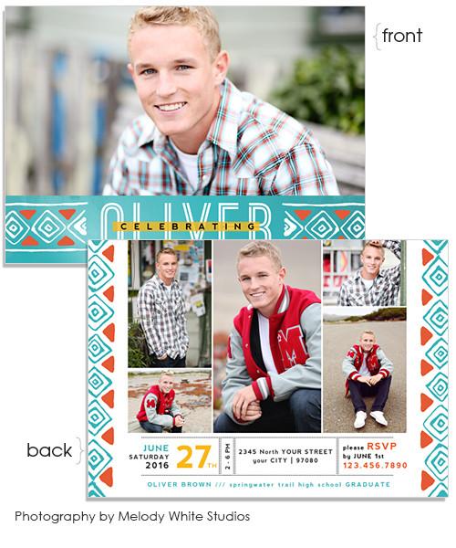 Tribal Senior Announcement 7x5 Flat Card