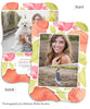 Watercolor Blooms Senior Announcement 5x7 Wave Luxe and Flat Card