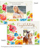 Wildflower Fields Senior Announcement 5x7 Cleft Luxe and Flat Card