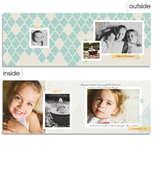 Arabesque Tiles 7x5 Wide Format Card and Address Label
