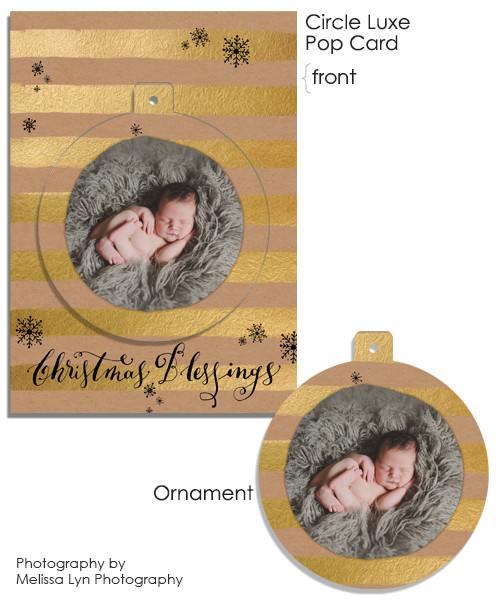 Classic Christmas 5x7 Circle Luxe Pop Card