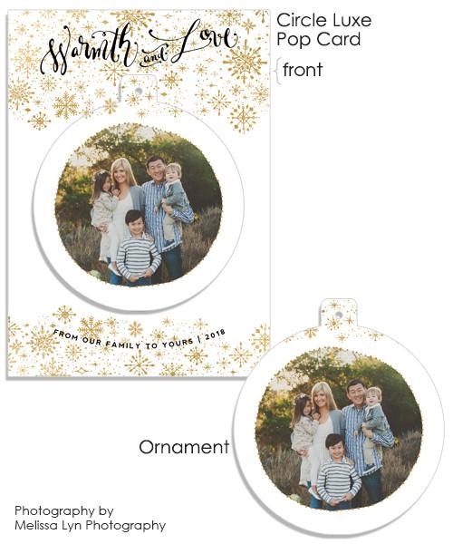 Snowfall 5x7 Circle Luxe Pop Card
