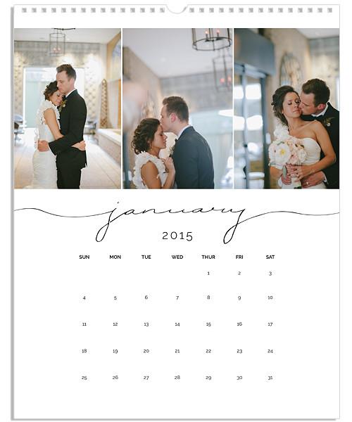 Simple Lines Collage 8.5x11 and 11x14 Large Grid Wall Calendars – 2014-2020