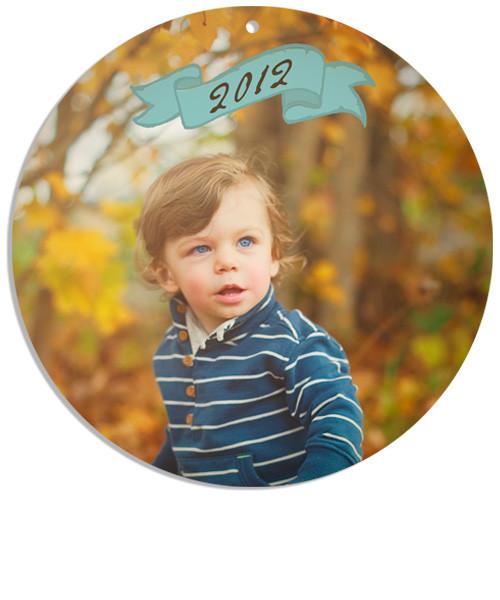 Painted Chevron 5x5 Circle Luxe Card