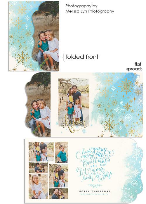 Frosty Christmas 5x7 Side Folded Luxe Card