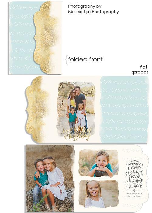 Holiday Wishes 5x7 Side Folded Luxe Card