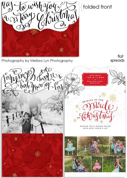 The Miracle of Christmas Photo Collage 7x5 Top Folded Luxe Card