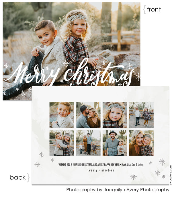 Tidings of Peace & Joy Overlay Card Seven 5x7 Flat Card - Personalized Foil Friendly